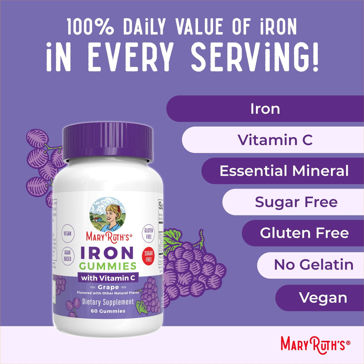 Iron Gummies Grape Ingredients