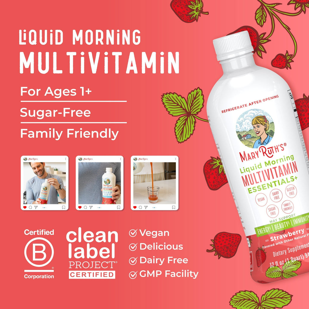 Liquid Morning Multivitamin Essentials+ Strawberry 8
