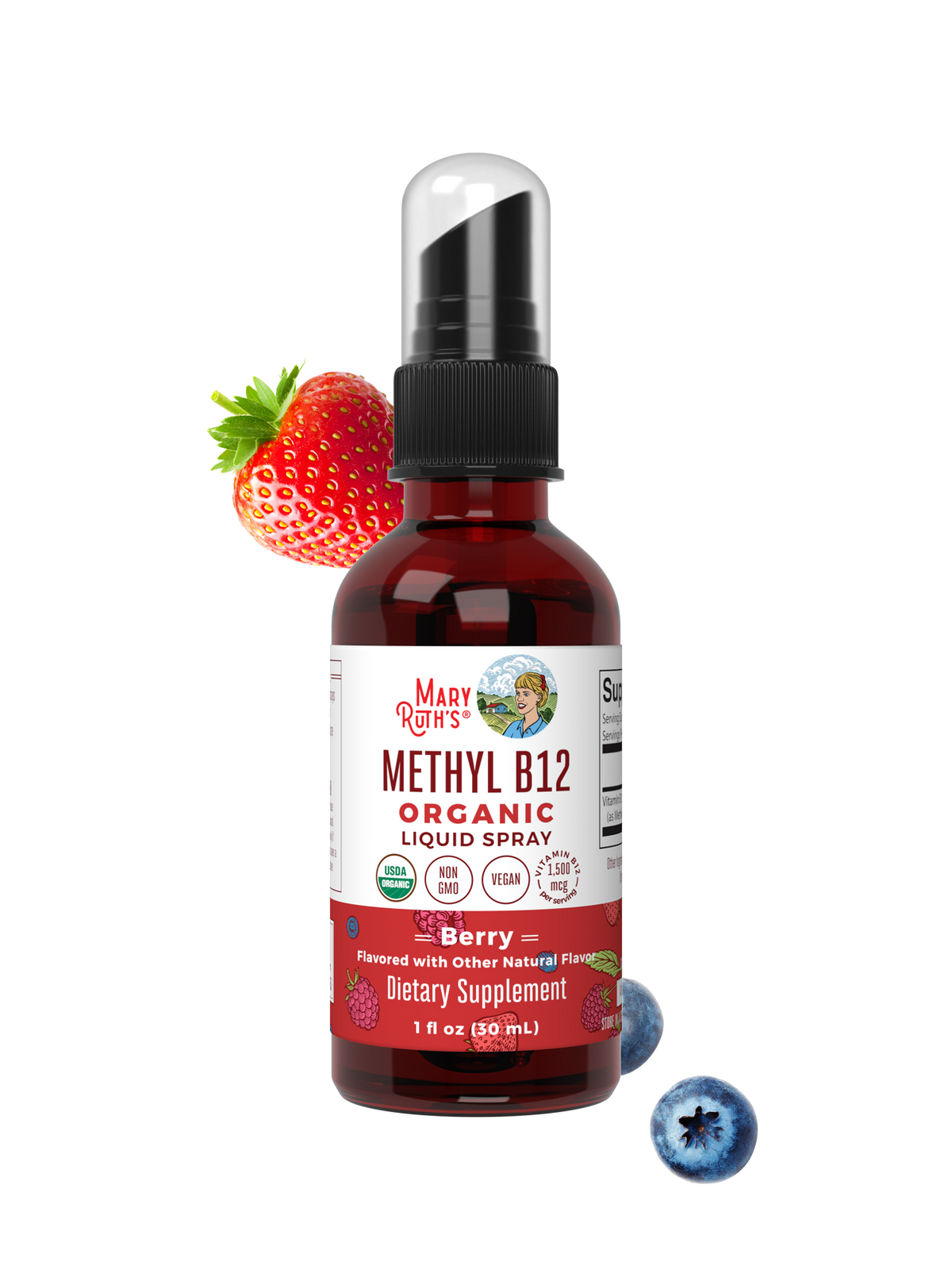 Methyl B12 Organic Spray 1oz Berry