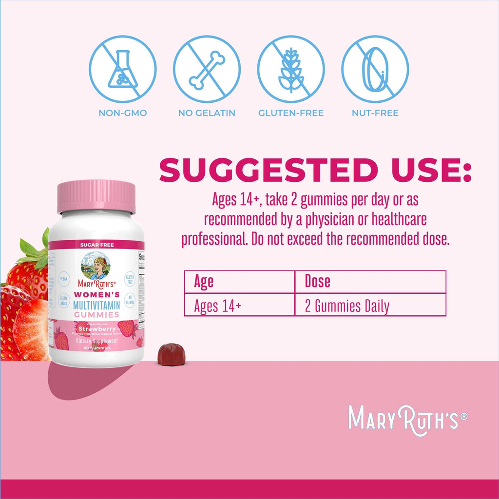 Women’s Multivitamin Gummies (Strawberry) 60 Count Suggested Use