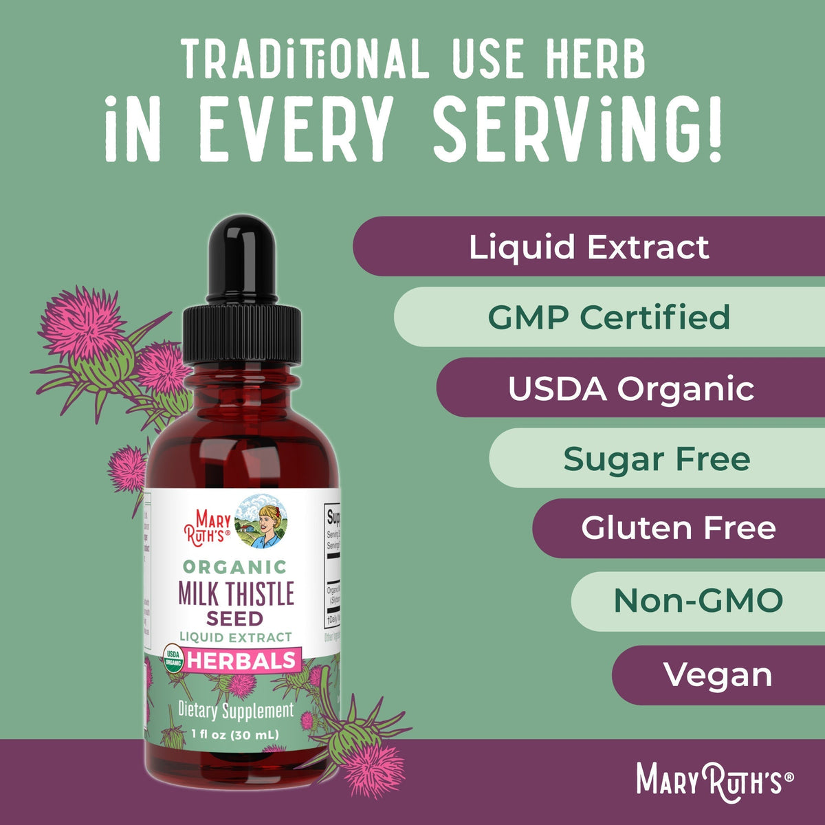 Organic Milk Thistle Seed Liquid Drops Ingredients