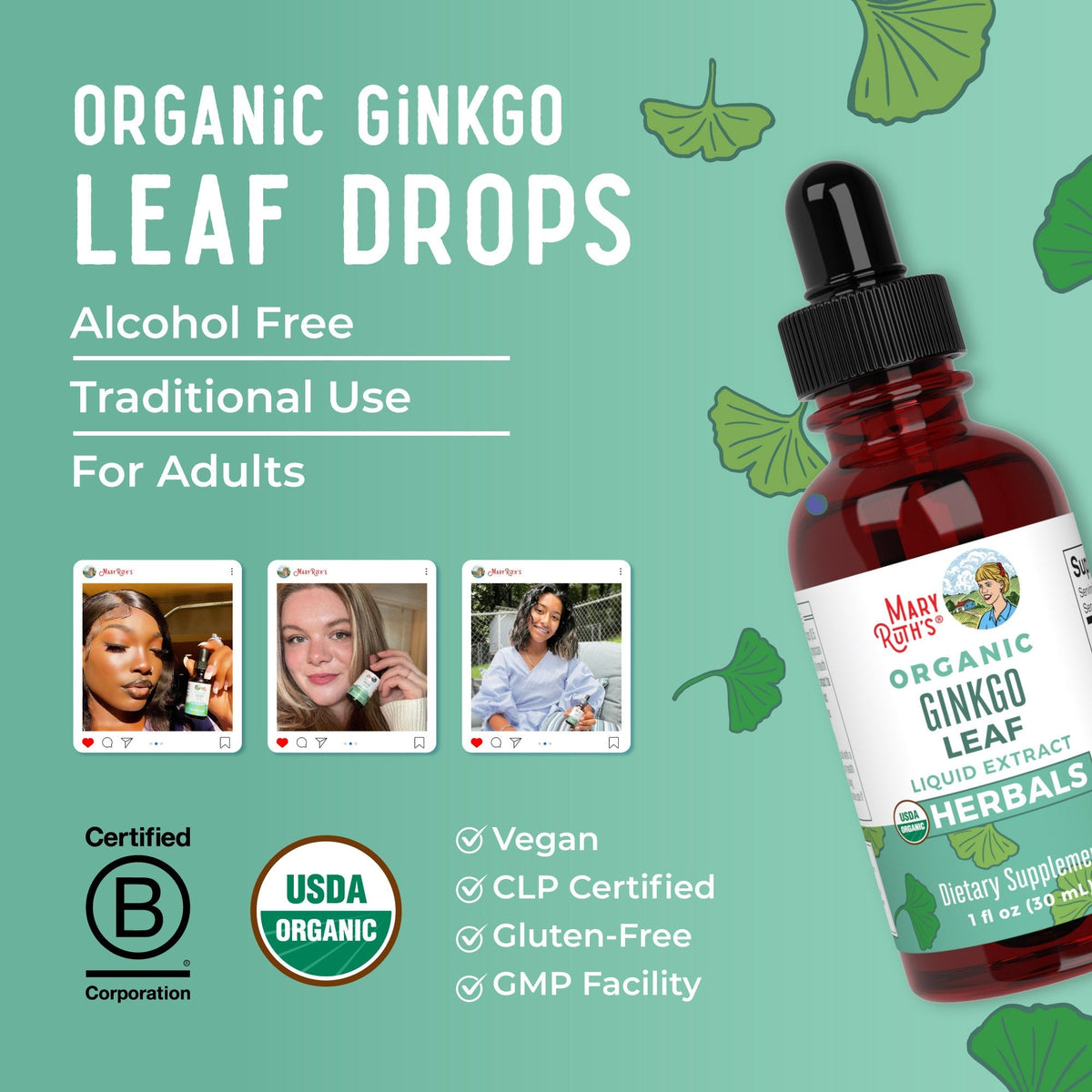 Organic Ginkgo Leaf Liquid Drops 8
