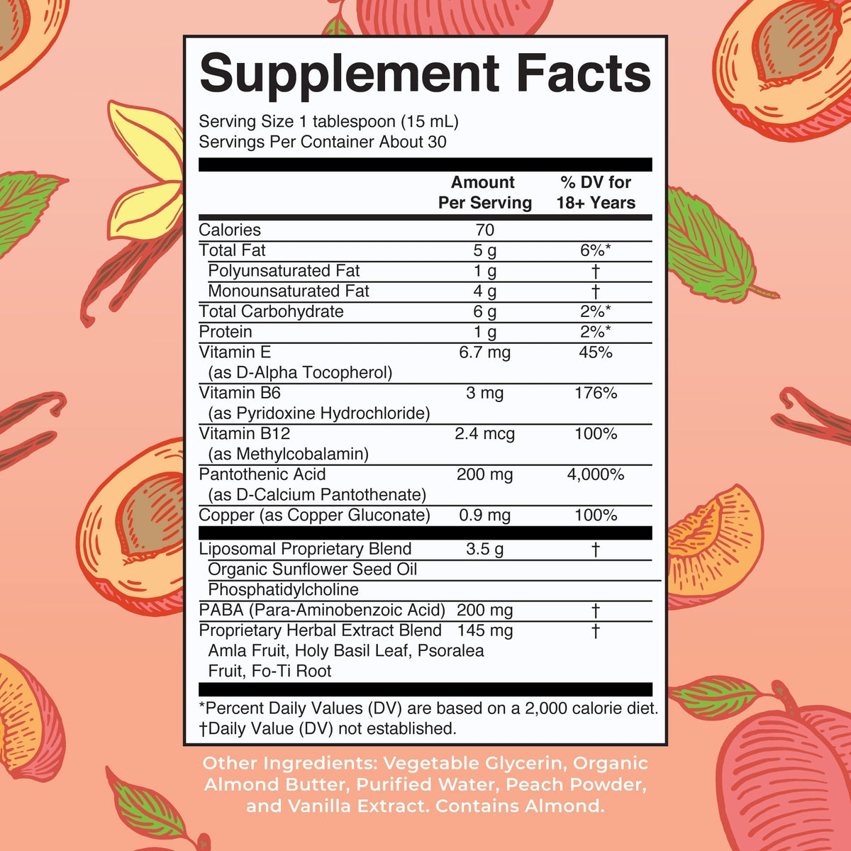 Gray Guard Liposomal Supplement Facts