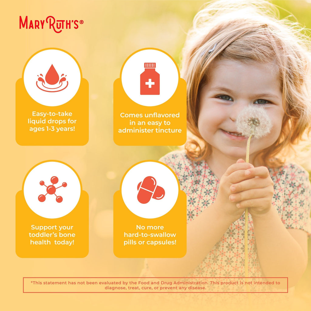 Toddler Vitamin D3+K2 Liquid Drops (Unflavored) 1 oz Benefits