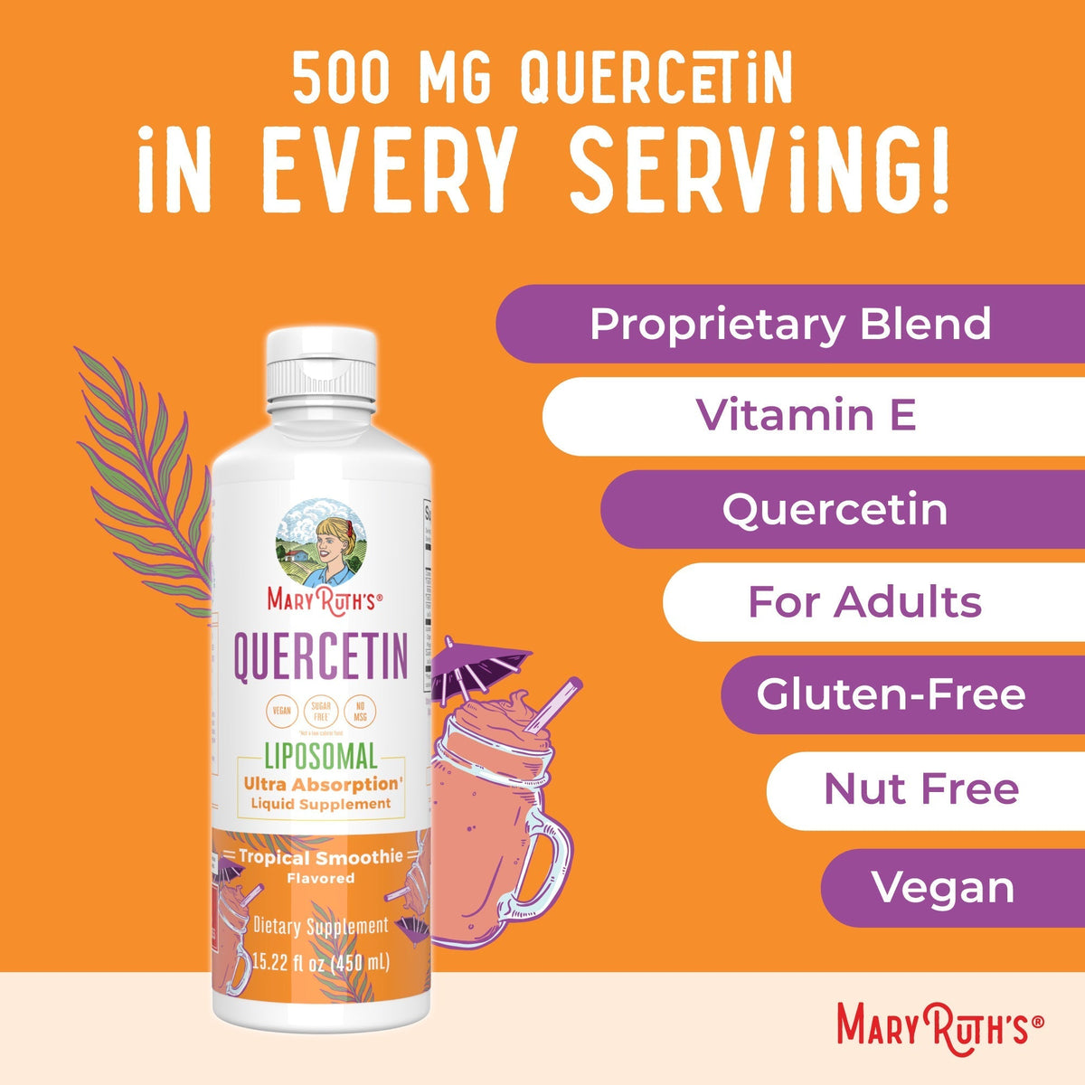 Quercetin Liposomal 15 oz Ingredients
