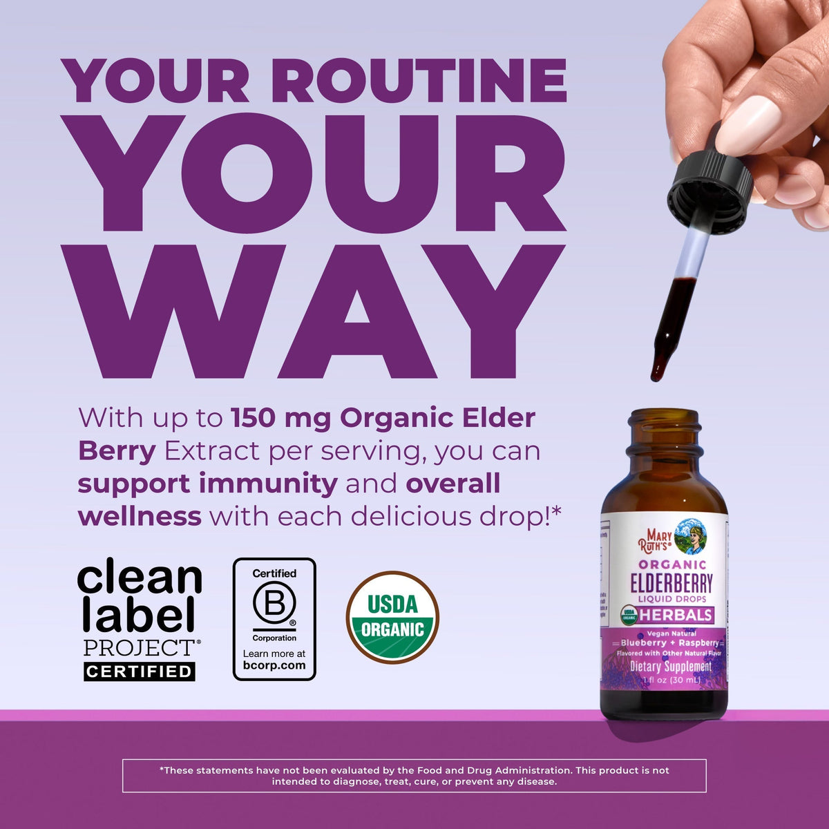 Organic Elderberry Liquid Drops