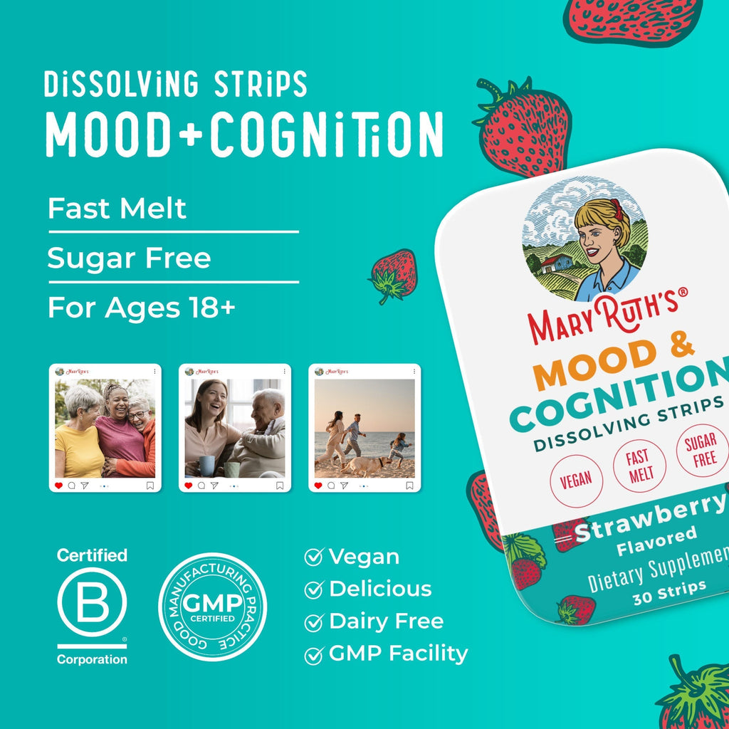 Mood Cognition Dissolving Strips Strawberry Great Flavor Better Benefits