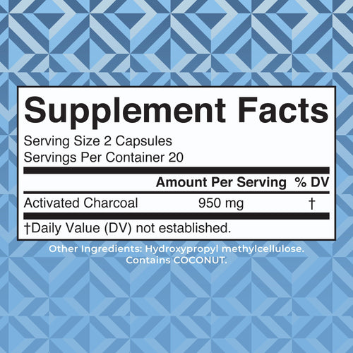 Activated Charcoal Capsules Supplement Facts