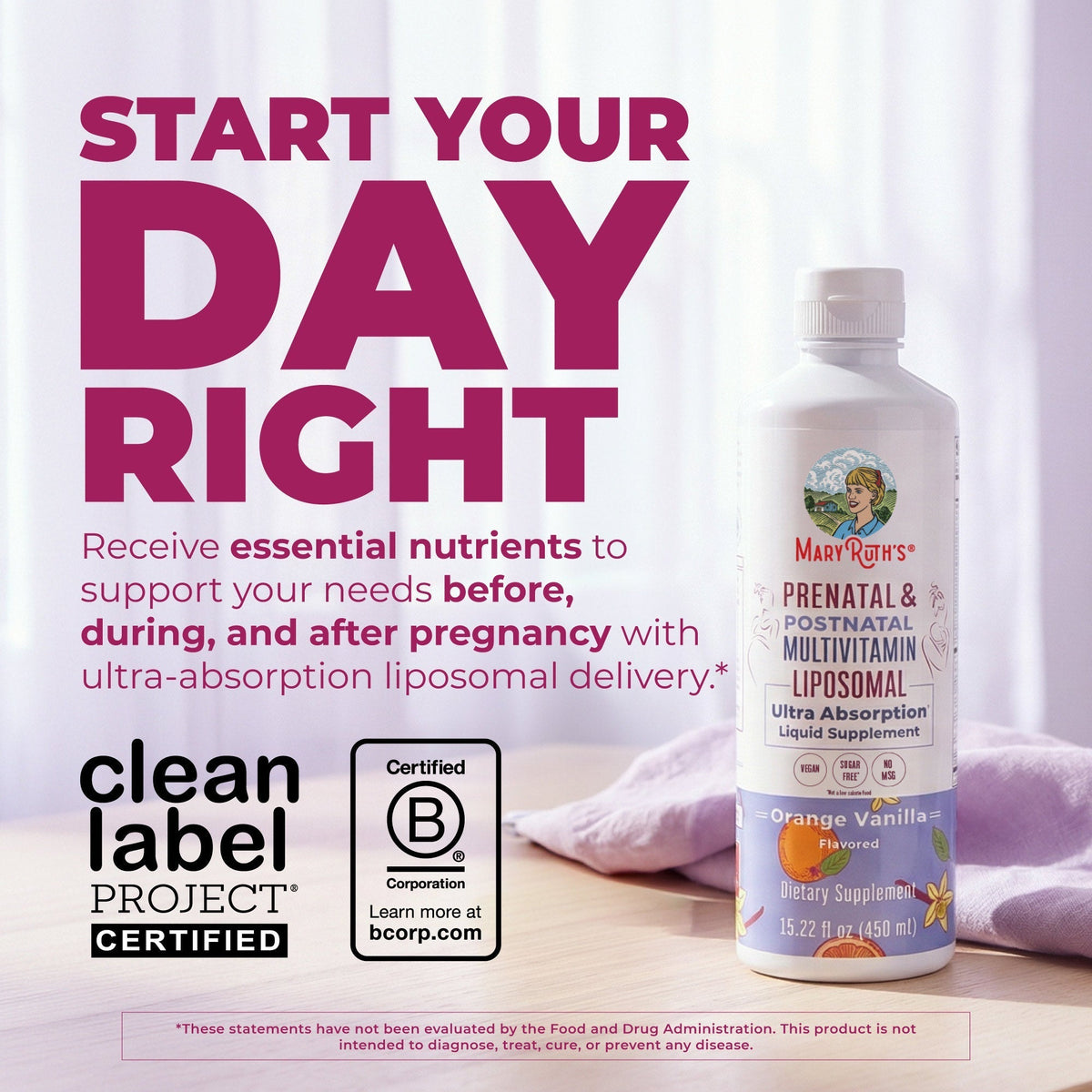 Prenatal Postnatal Multivitamin Liposomal – Start your day right Benefits