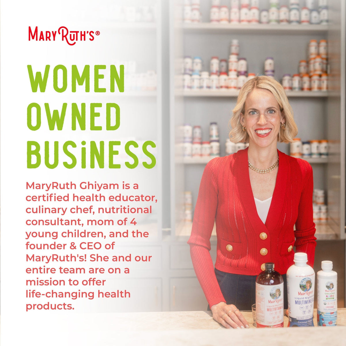Liquid Morning Multivitamin Essentials+ Strawberry Women Owned