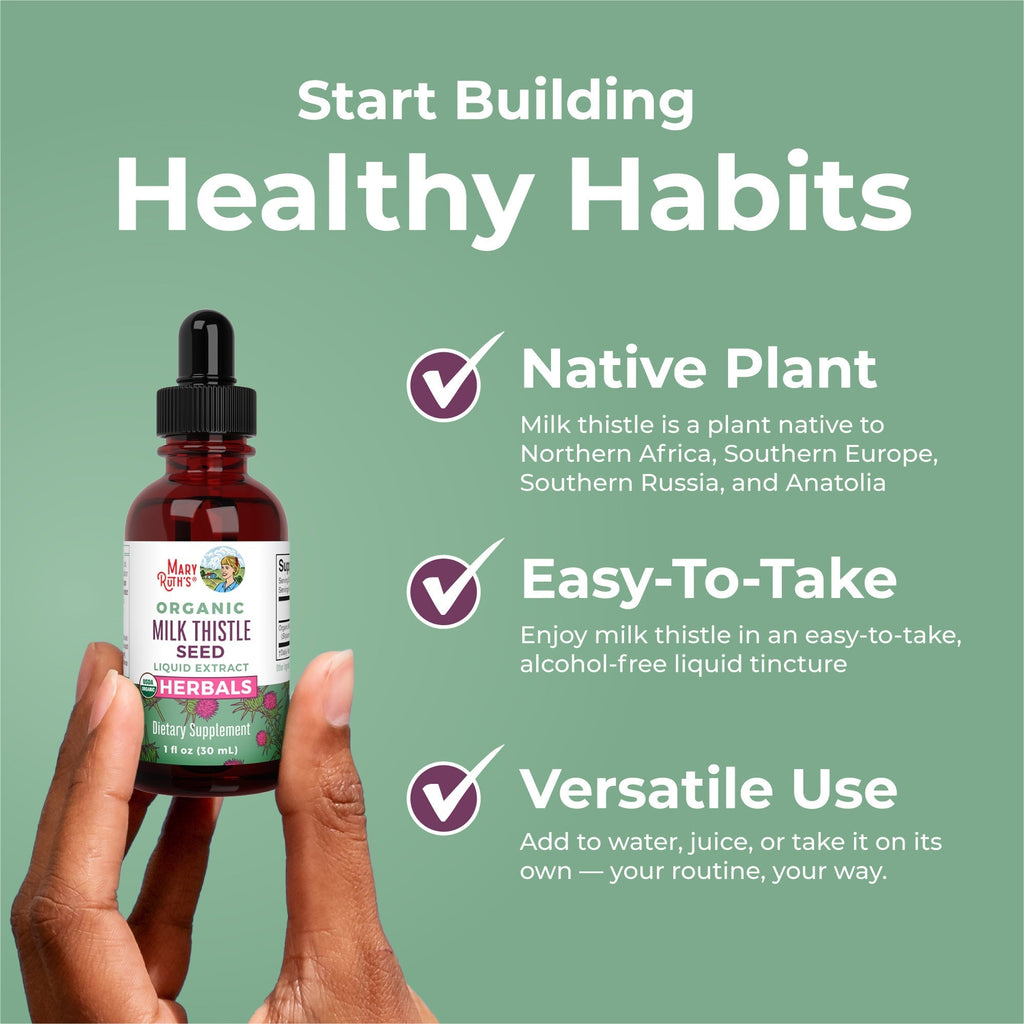 Organic Milk Thistle Seed Liquid Drops Healthy Habits