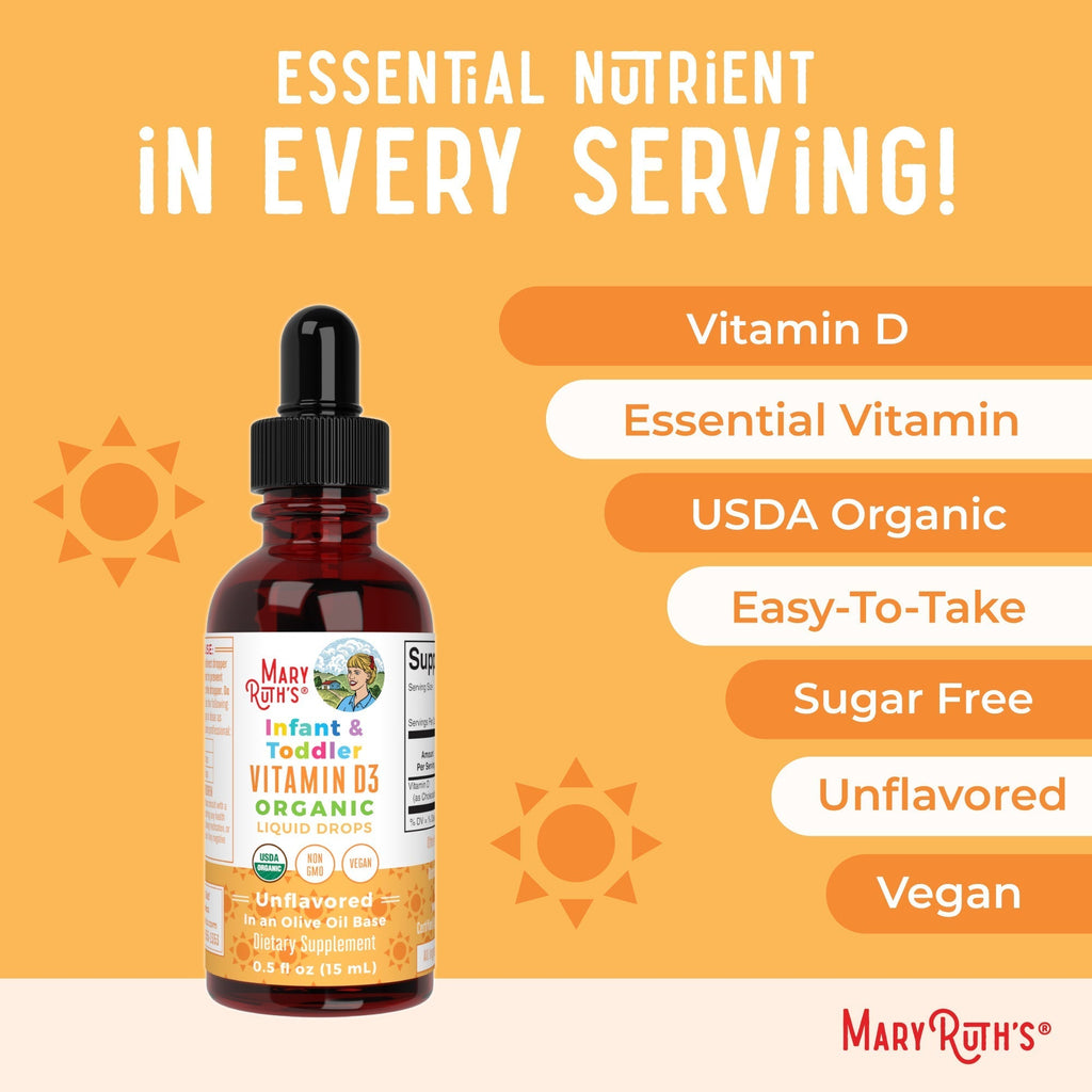 Infant & Toddler Vitamin D3 Organic Liquid Drops Ingredients