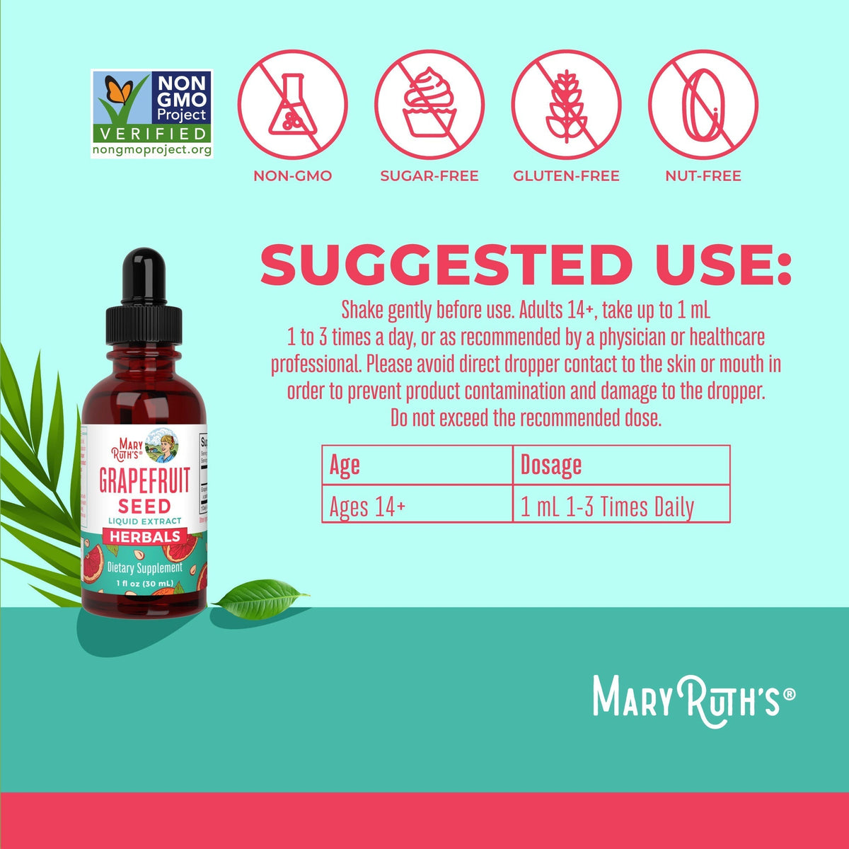 Grapefruit Seed Liquid Drops Suggested Use