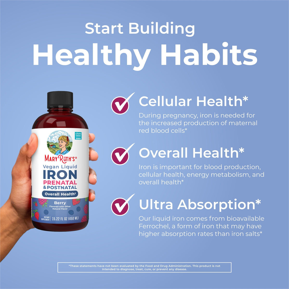 Prenatal & Postnatal Liquid Iron Healthy Habits