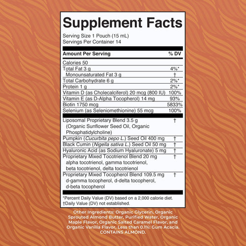 Hair Care Liposomal Pouches Supplement Facts