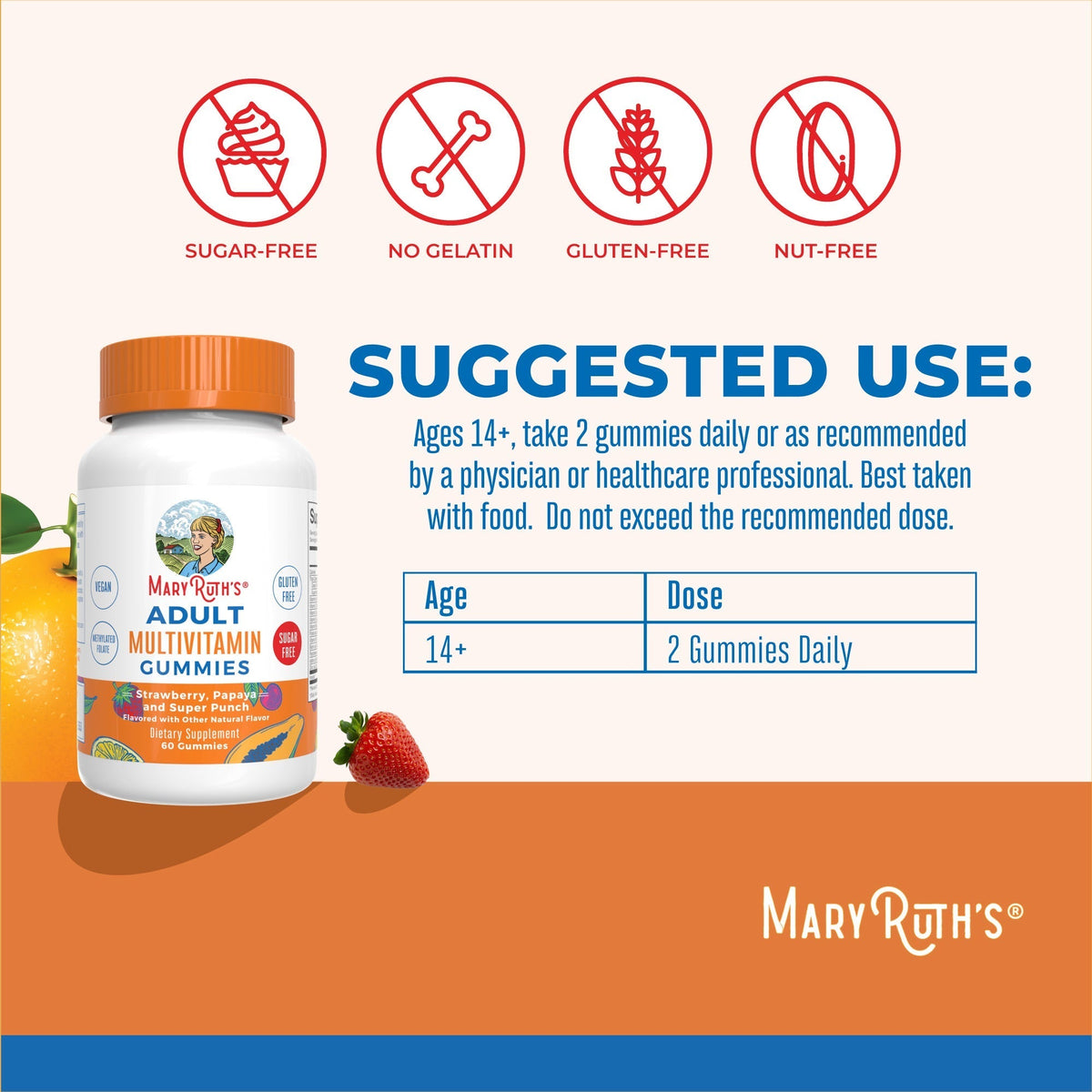 Adult Multivitamin Gummies Suggested Use