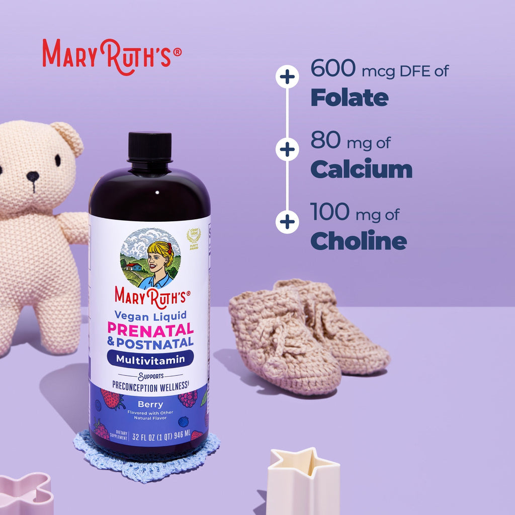 Prenatal & Postnatal Liquid Multivitamin 32oz Berry Benefits