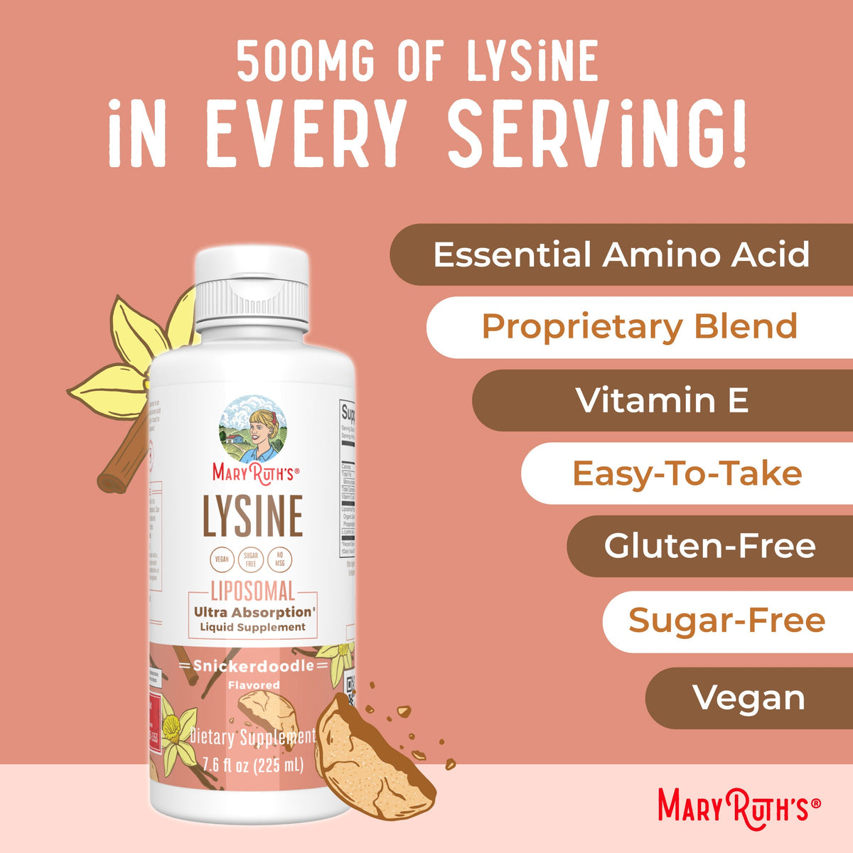 Lysine Liposomal 7oz Snickerdoodle Ingredients