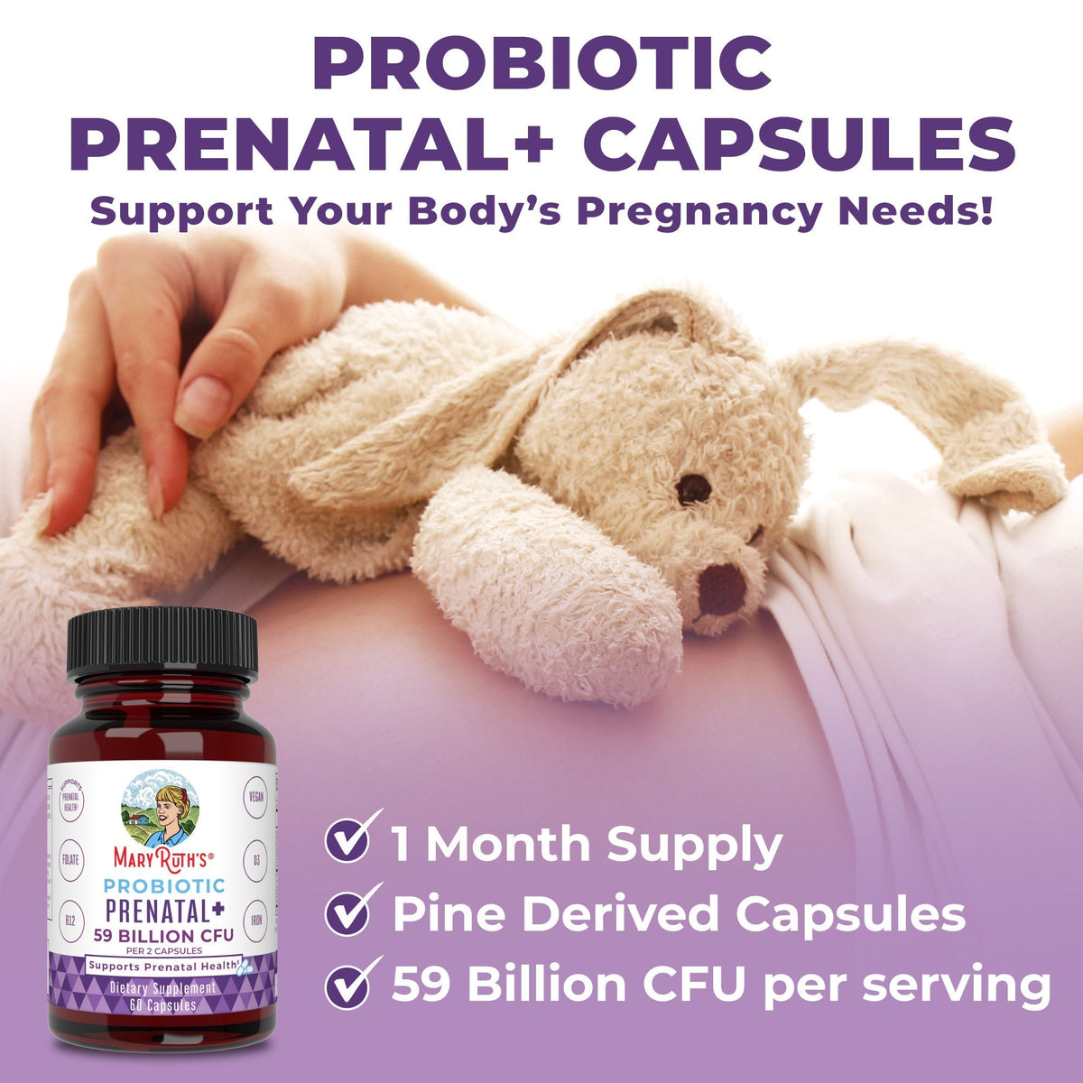 Probiotic Prenatal+ 60 Capsules Benefits 2