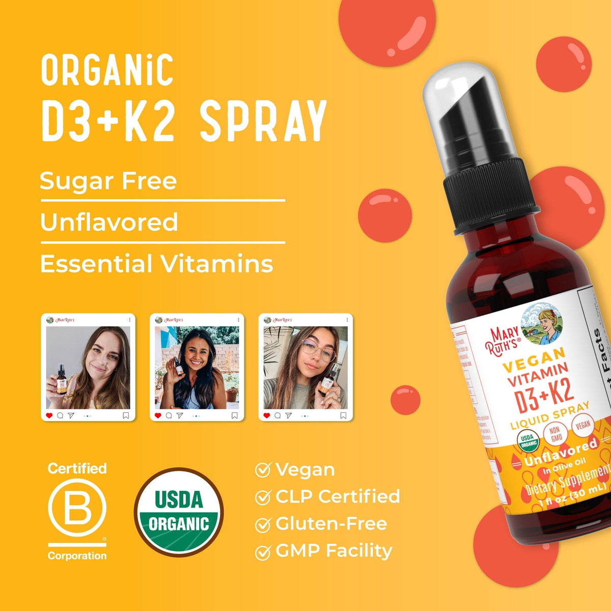 Organic D3 + K2 Spray 8