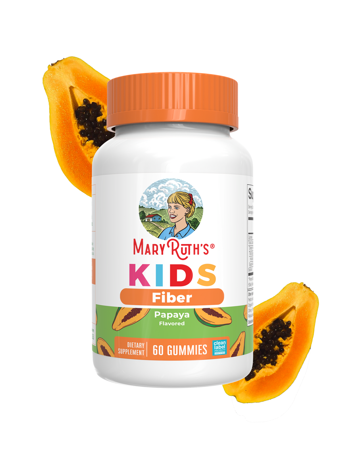 Kids Fiber Gummies Papaya 60ct