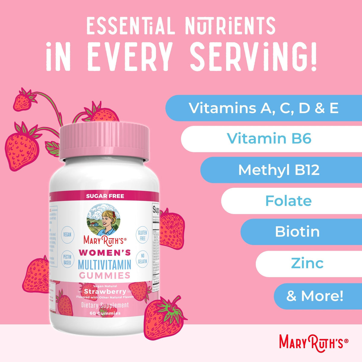 Women’s Multivitamin Gummies (Strawberry) 60 Count Ingredients
