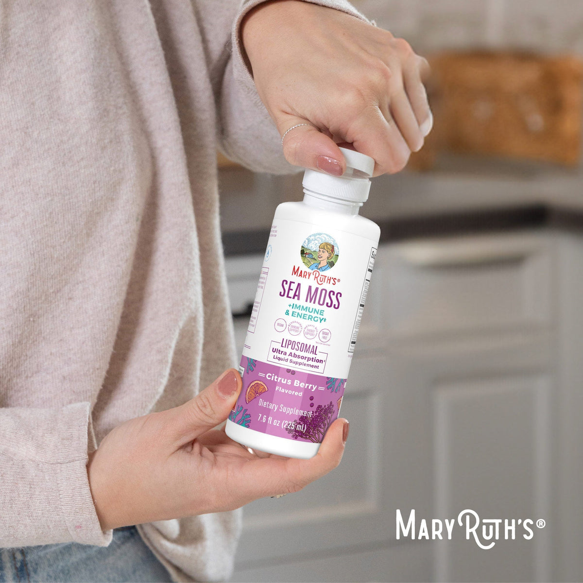 Sea Moss + Immune & Energy Liposomal 7oz Citrus Berry Easy To Take