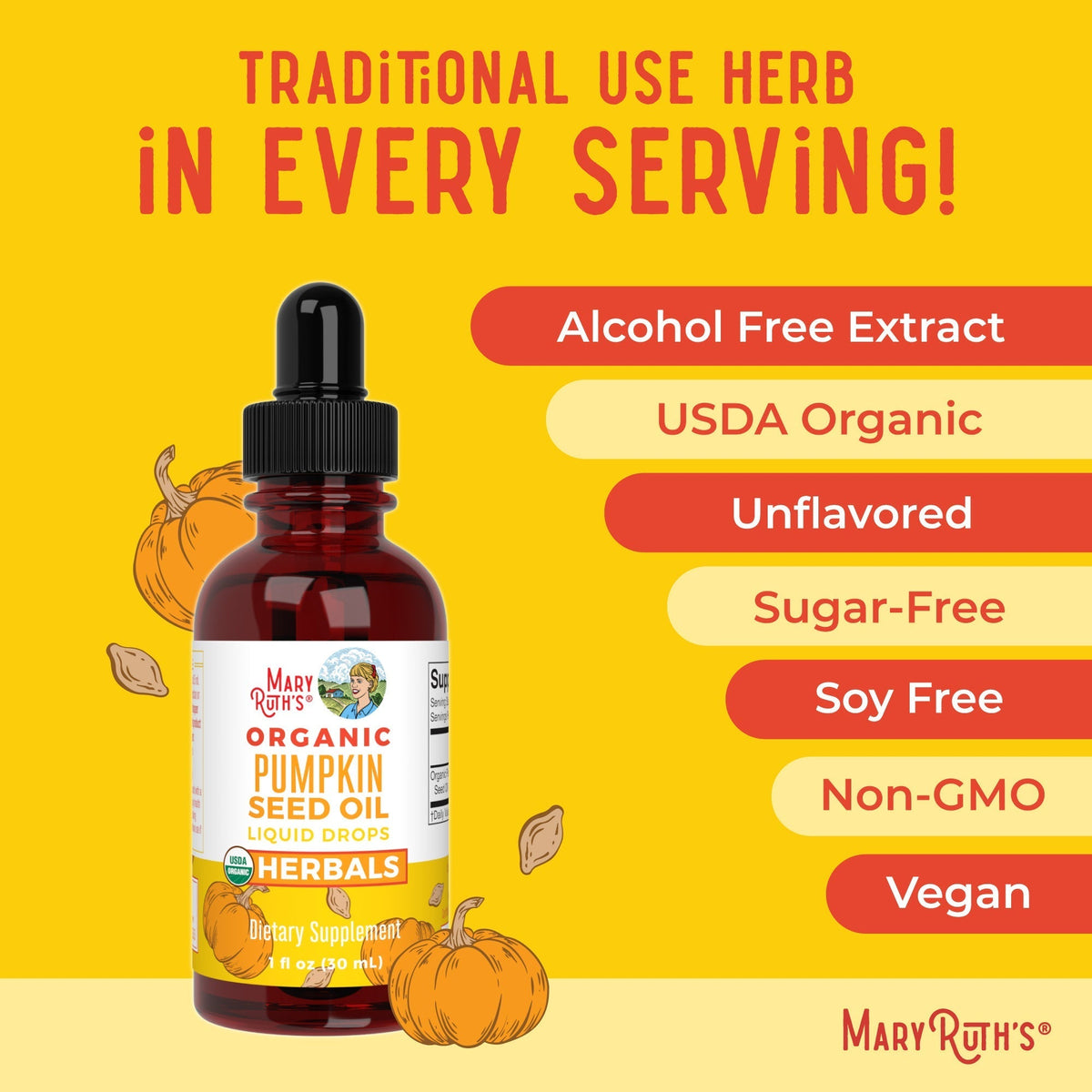 Organic Pumpkin Seed Oil Liquid Drops Ingredients