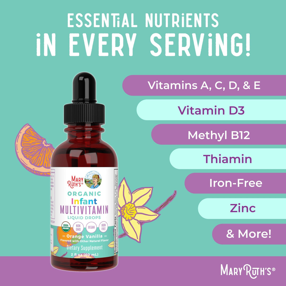 Organic Infant Multivitamin Liquid Drops Ingredients