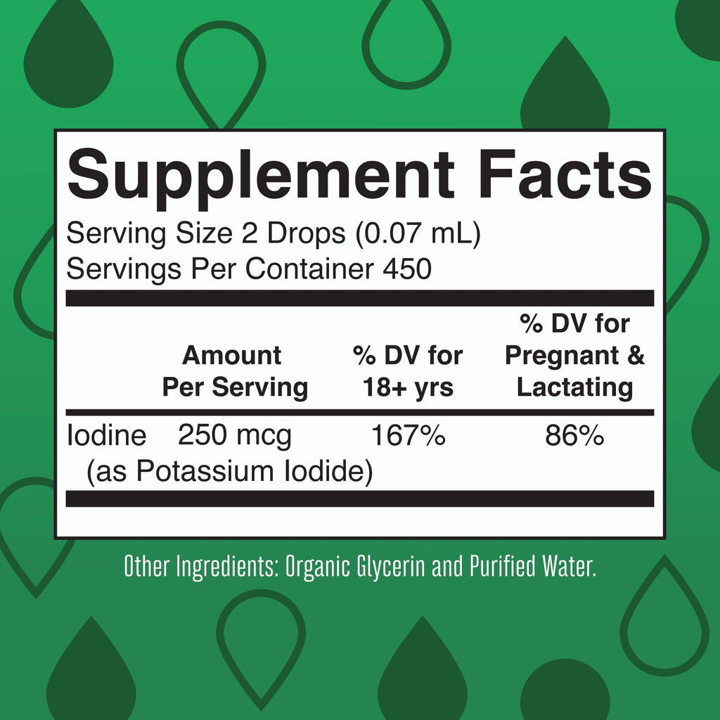 Iodine Liquid Drops Supplement Facts