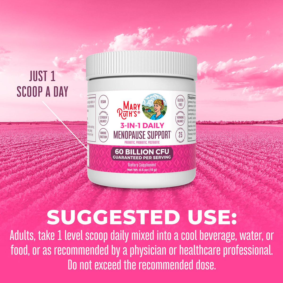 3-in-1 Menopause Support Powder Suggested Use