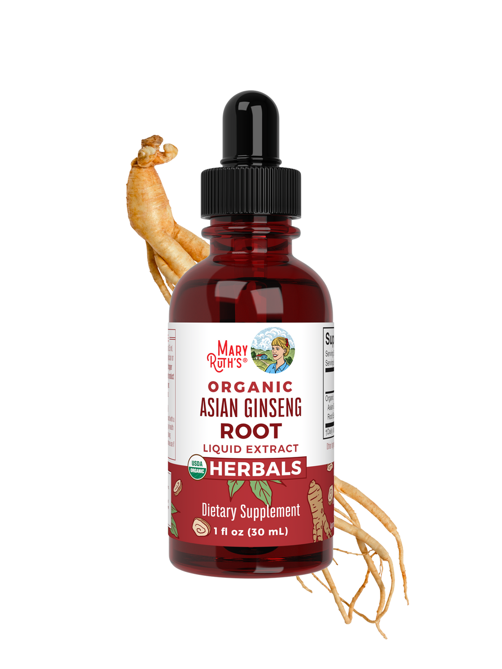 Asian Ginseng Drops, Org, 1 oz