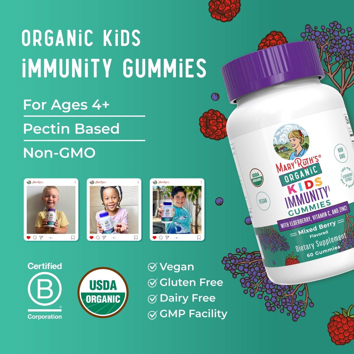 Organic Kids Immunity Gummies 8