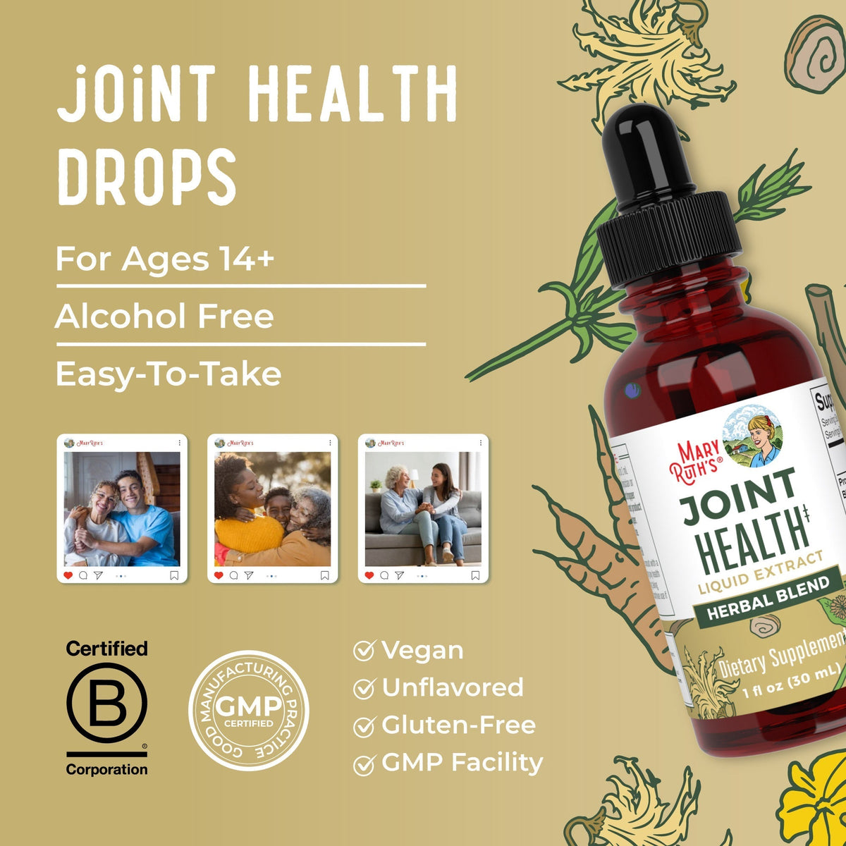 Joint Health Liquid Drops 1oz Great Flavor Better Benefits