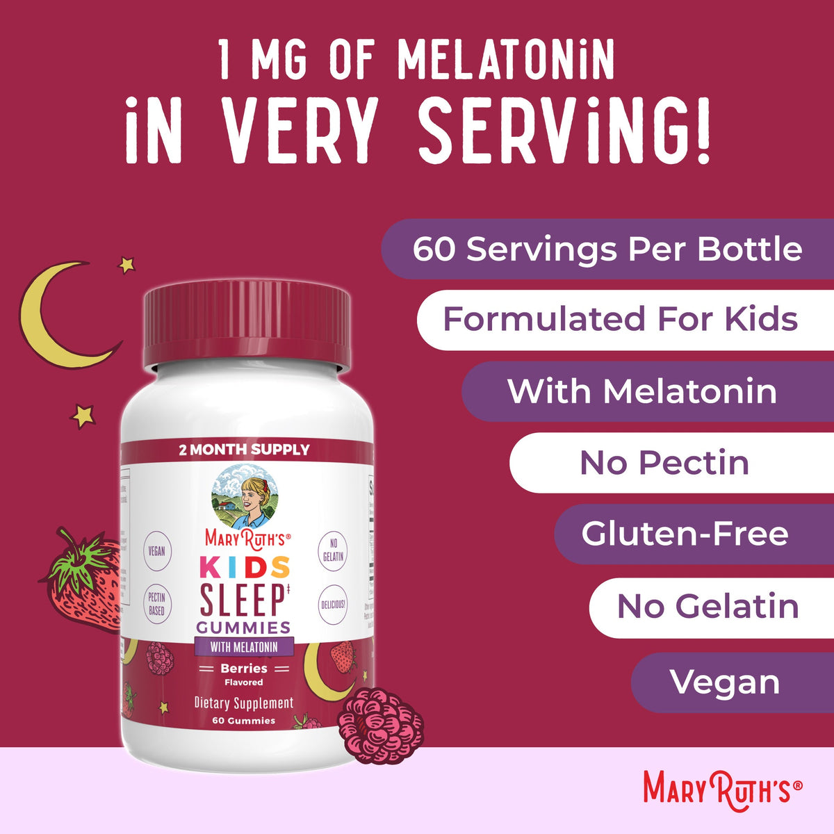 Kids Sleep Gummies With Melatonin Ingredients