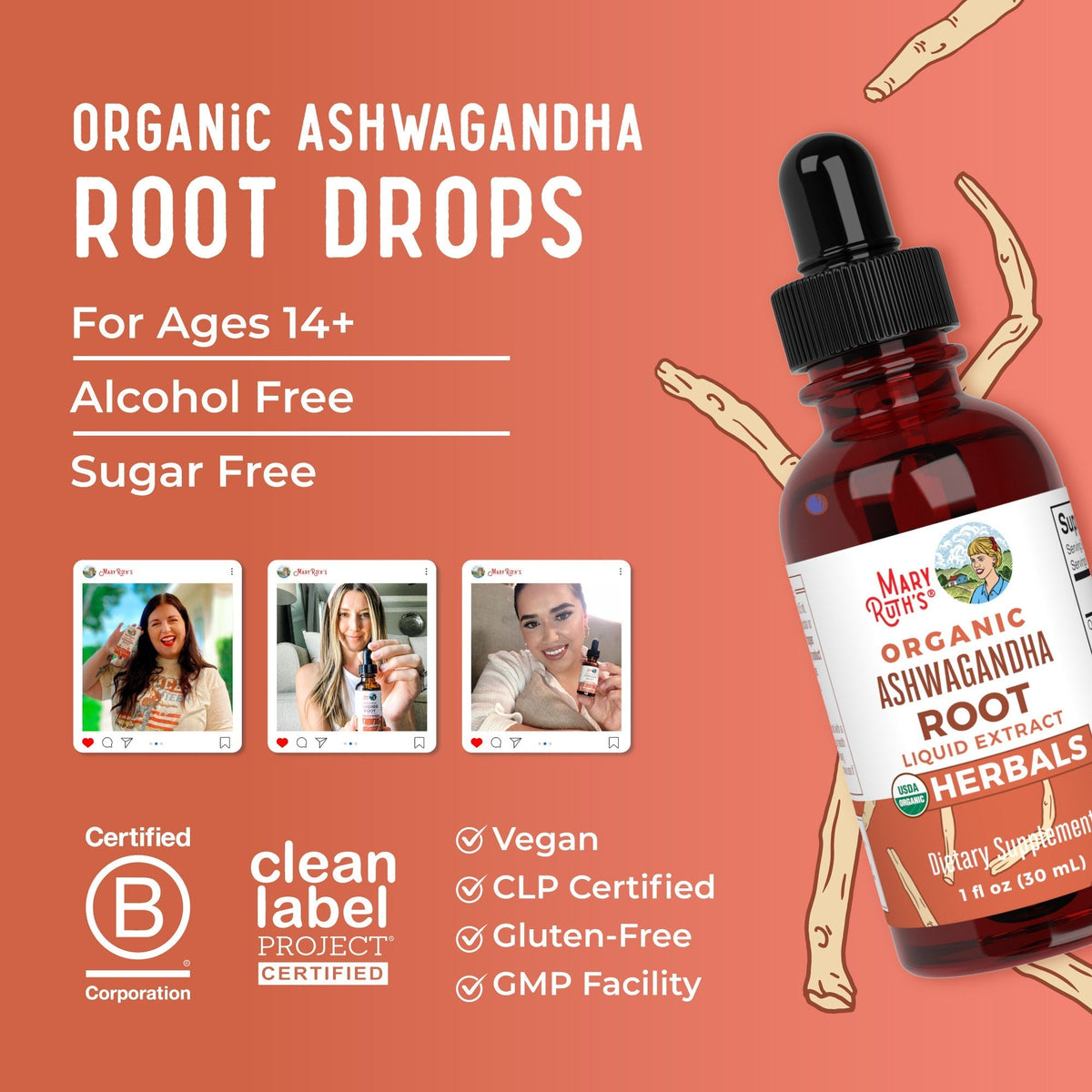 Organic Ashwagandha Root Liquid Drops 8