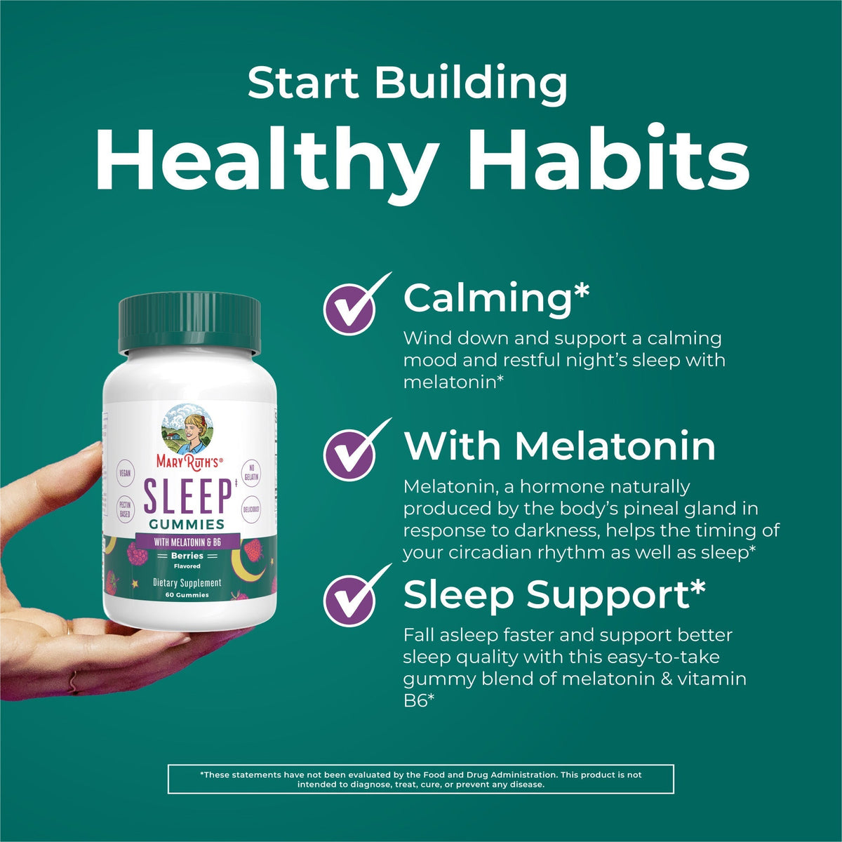 Melatonin Sleep Gummies Berries 60ct Healthy Habits