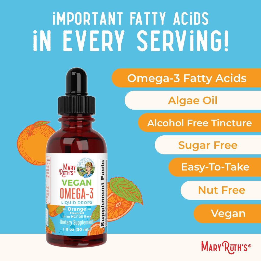 Vegan Omega-3 Liquid Drops (Orange) 1 oz Ingredients