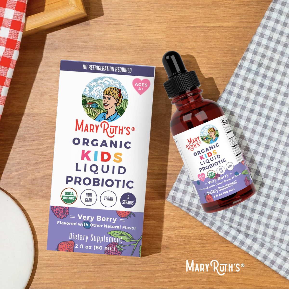Organic Kids Liquid Probiotic 2oz Very Berry Easy To Take