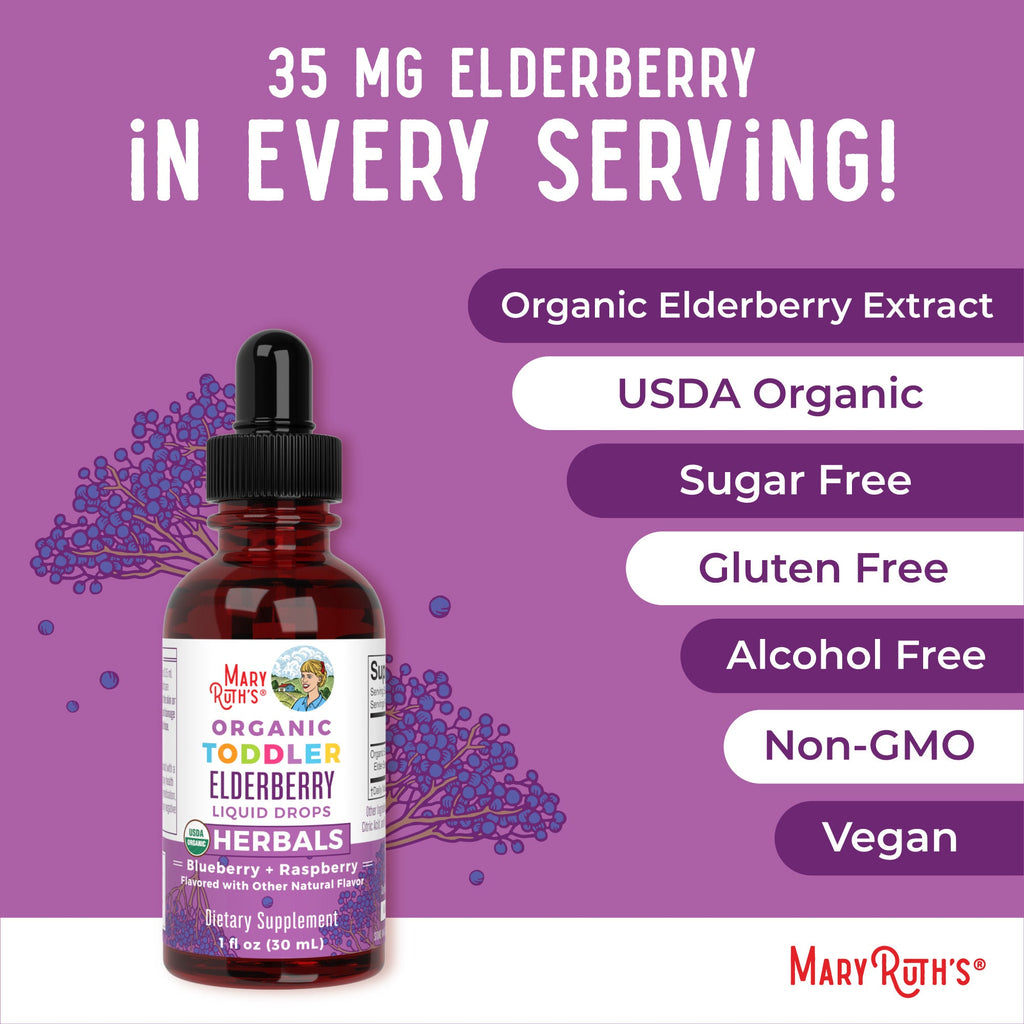 Organic Toddler Elderberry Liquid Drops Ingredients
