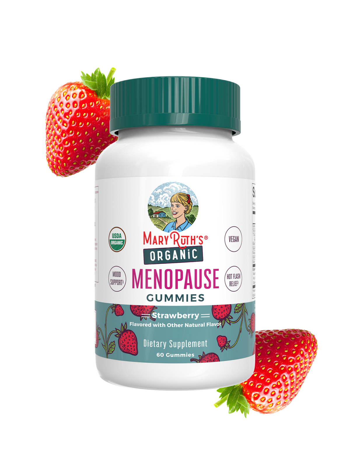Organic Menopause Gummies 60CT Strawberry