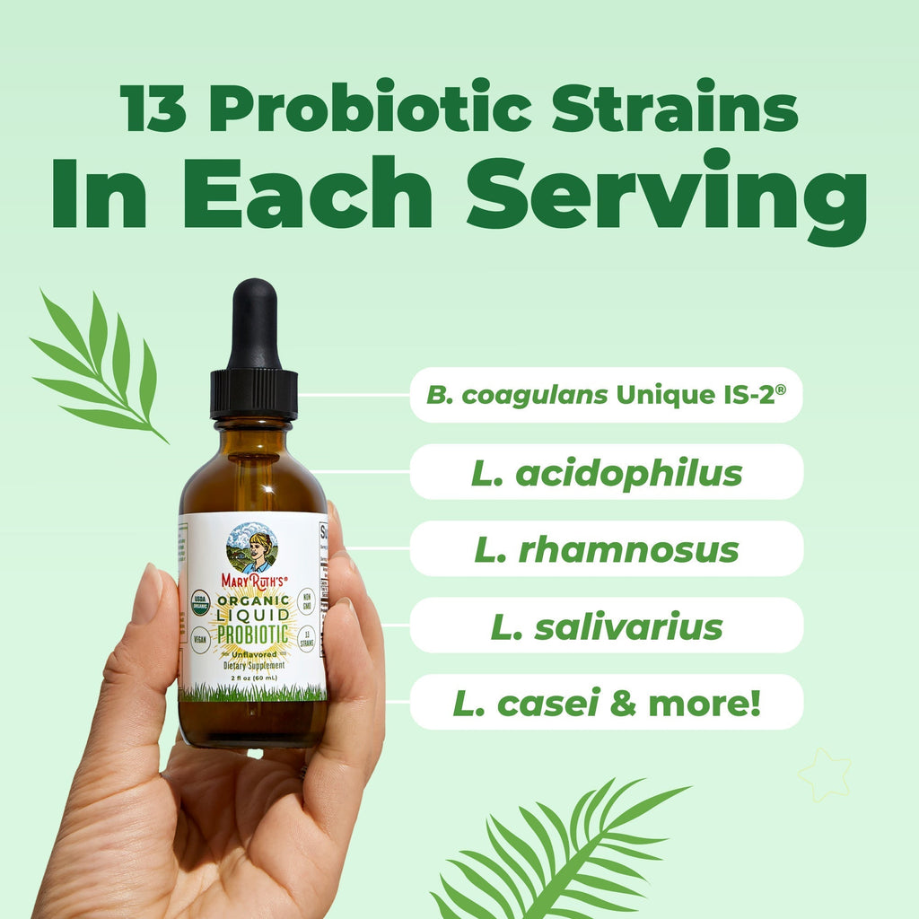 Organic Liquid Probiotic Travel Size 2oz Unflavored Ingredients
