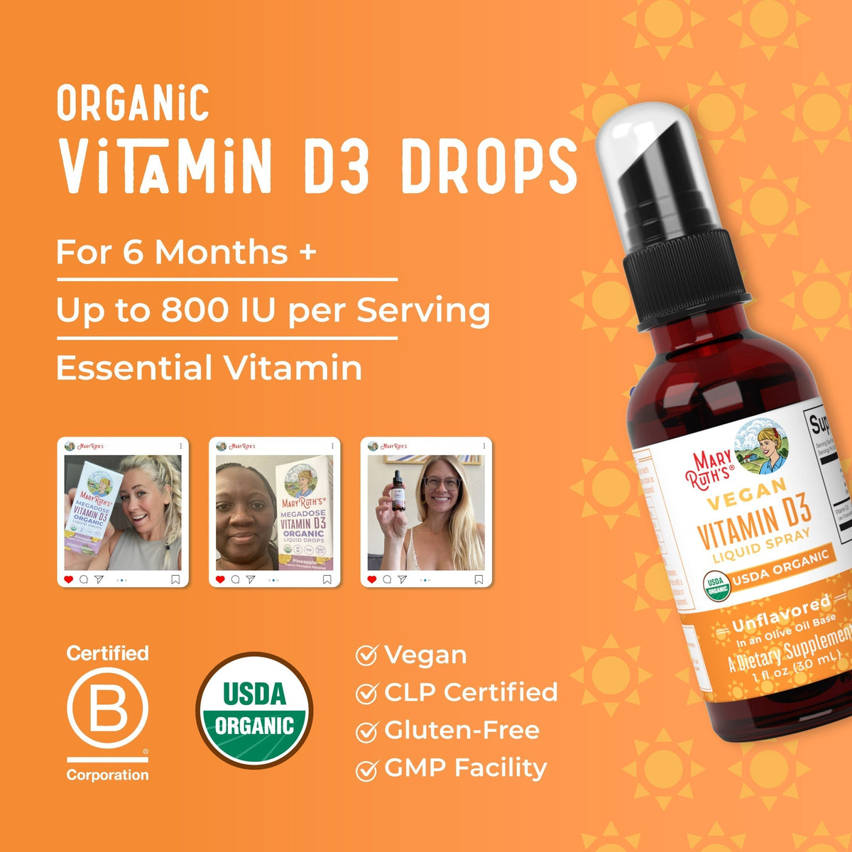 Vegan Vitamin D3 Liquid Spray (Unflavored) 1 oz Lifestyle Bottle