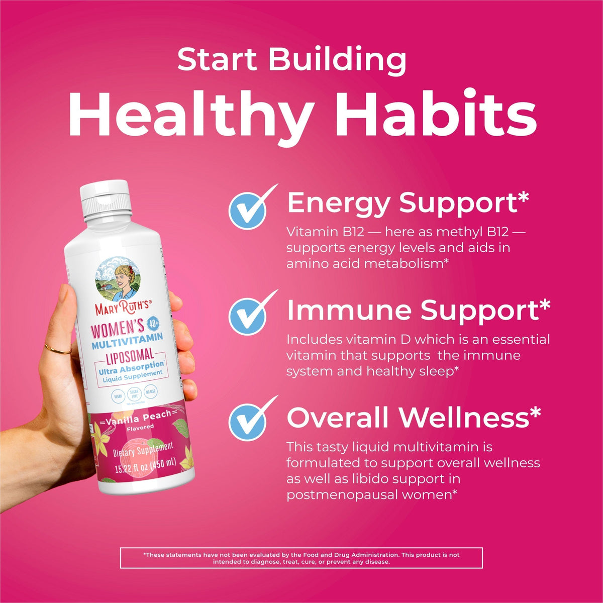 Women’s 40+ Multivitamin Liposomal (Vanilla Peach) 15 oz Healthy Habits