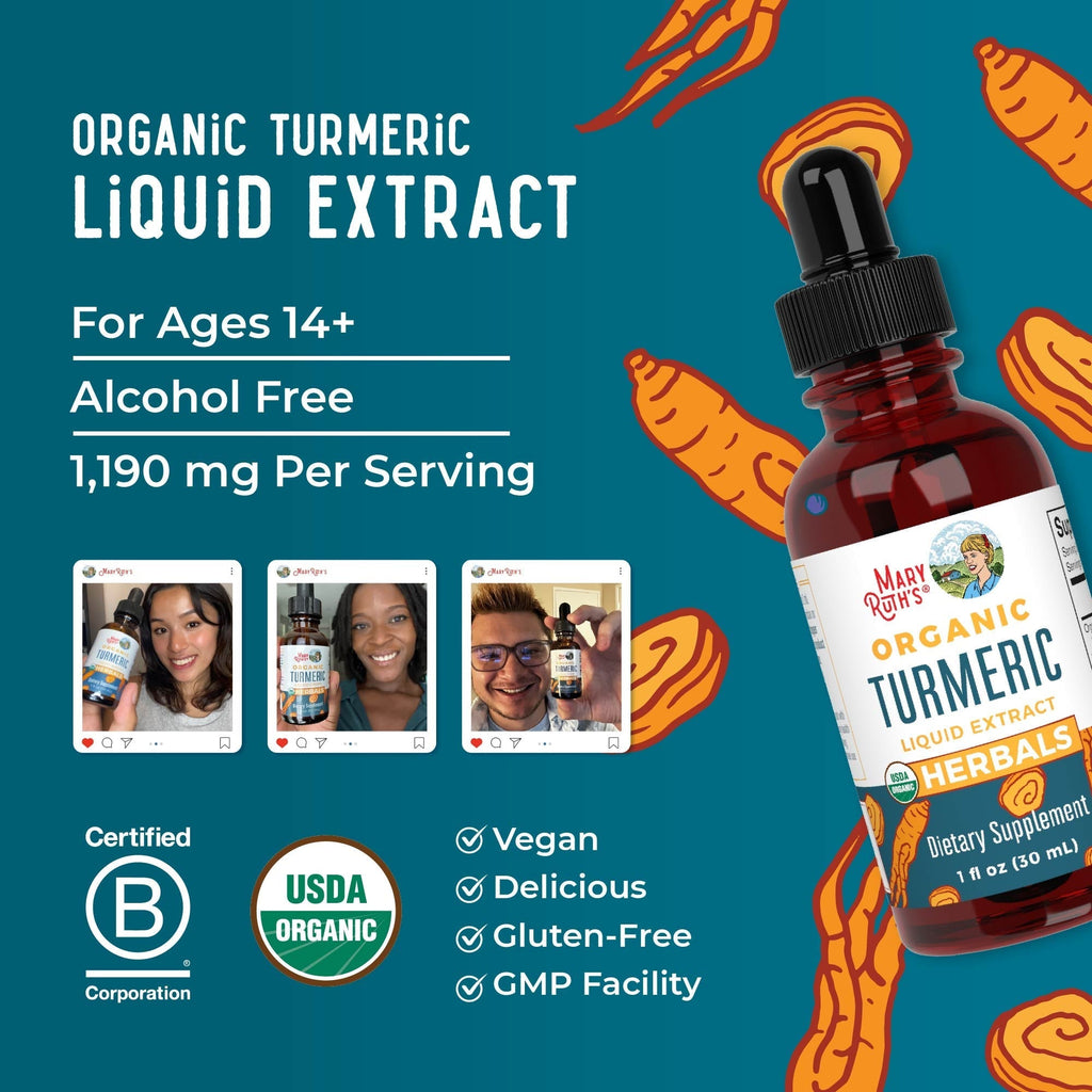 Organic Turmeric Herbal Drops Lifestyle Bottle