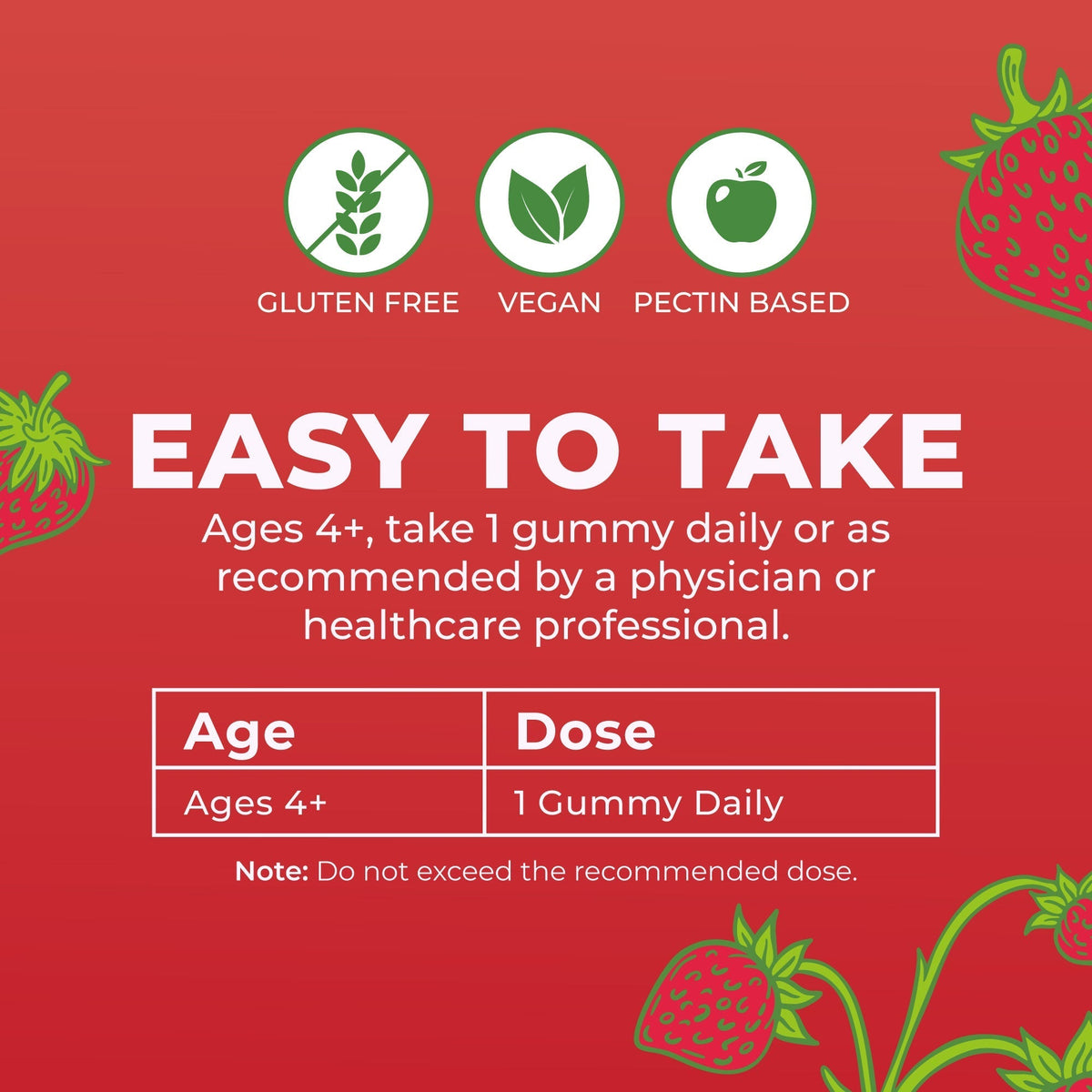 D3 B12 Gummies Strawberry – Easy to take