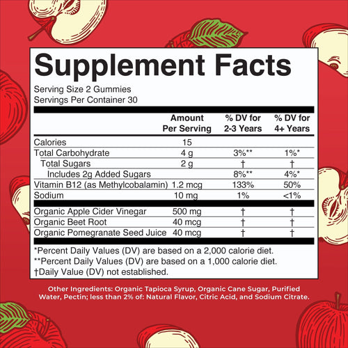 Apple Cider Vinegar Gummies Supplement Facts