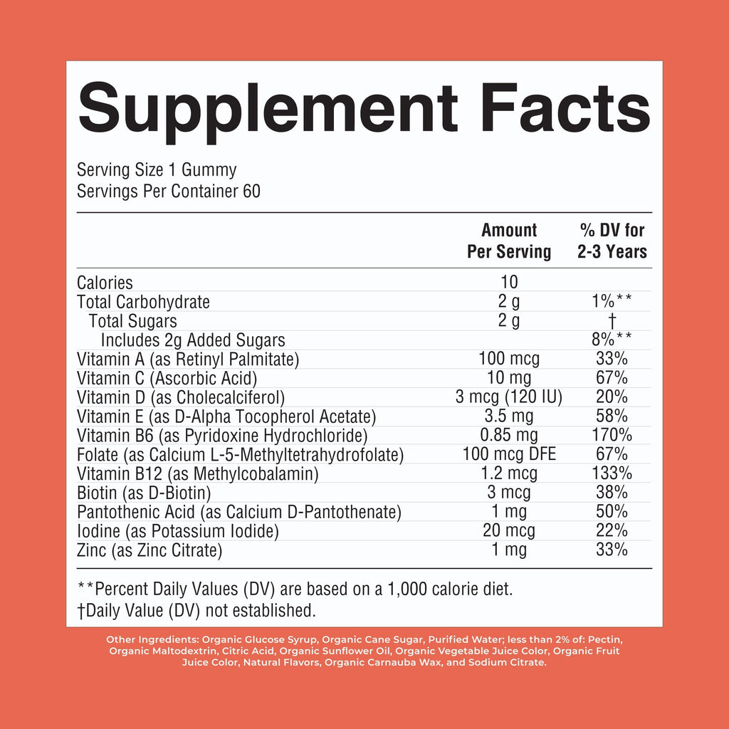 Organic Toddler Multivitamin Gummies