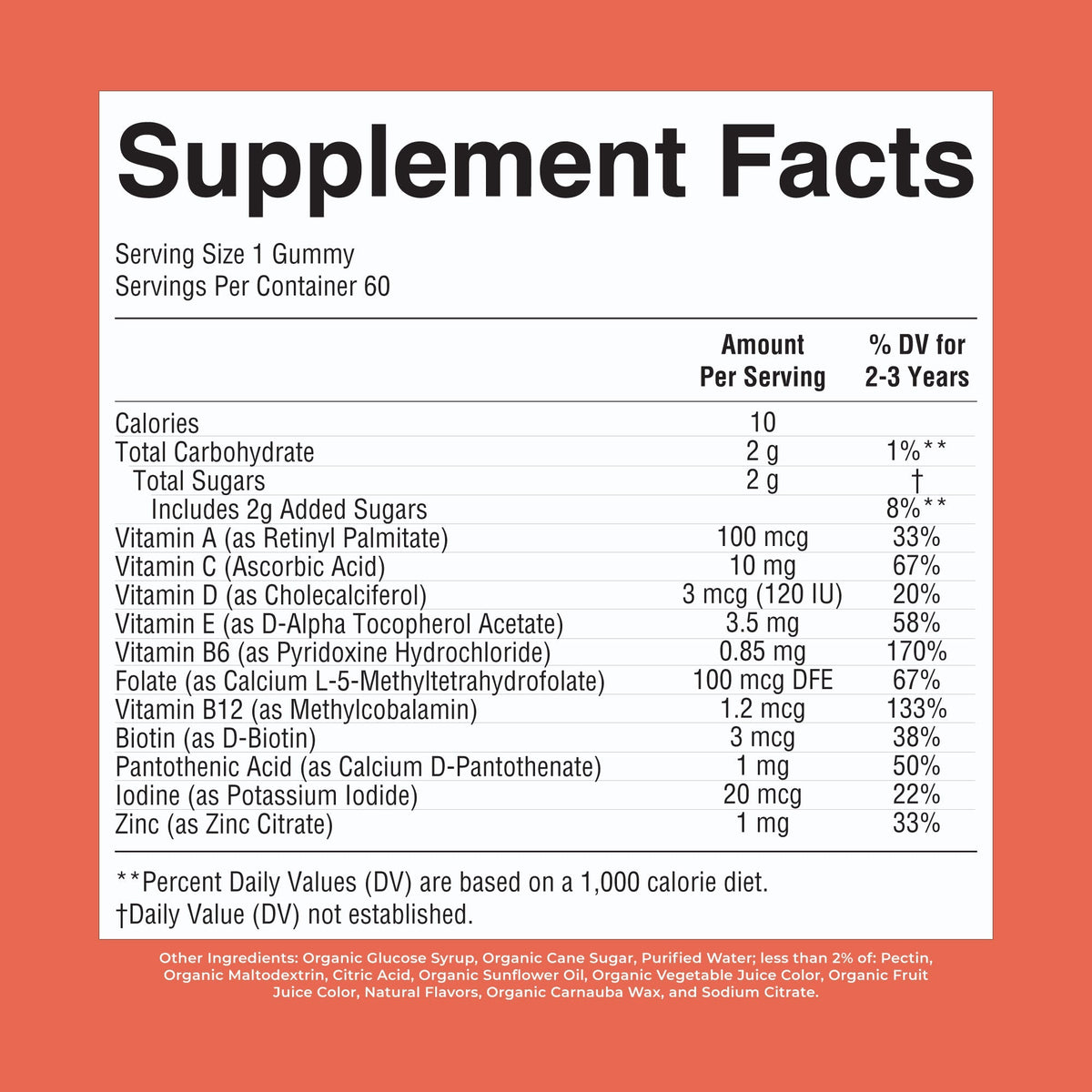 Organic Toddler Multivitamin Gummies